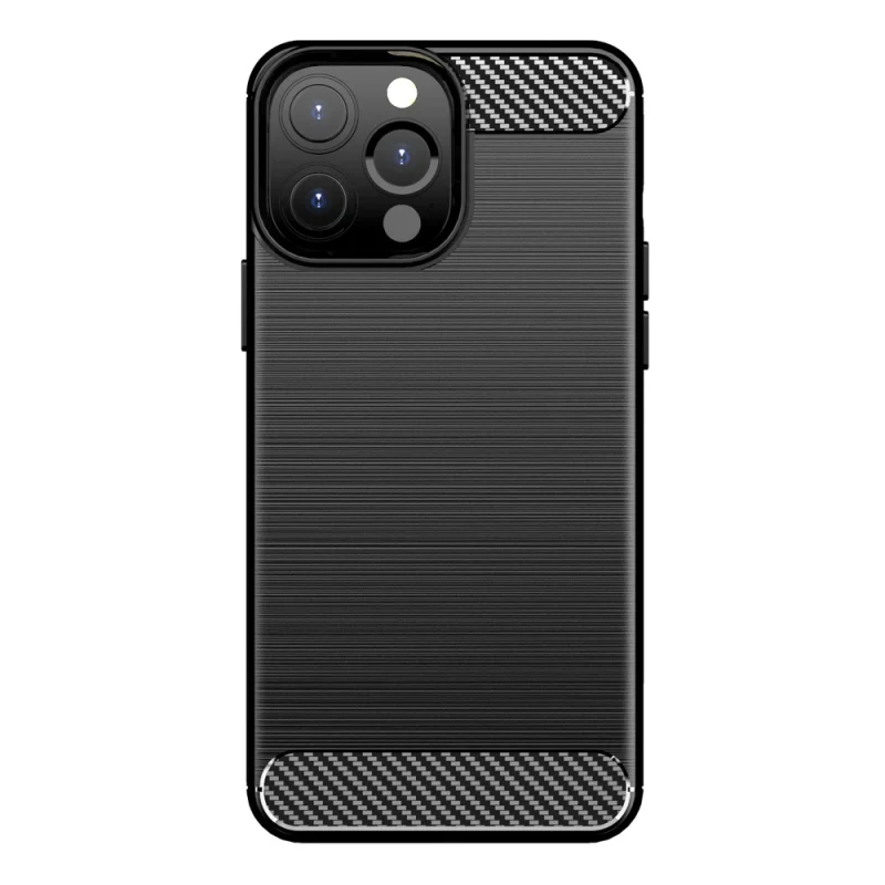 Carbon Case elastyczne etui pokrowiec iPhone 13 Pro Max czarny - obrazek 8