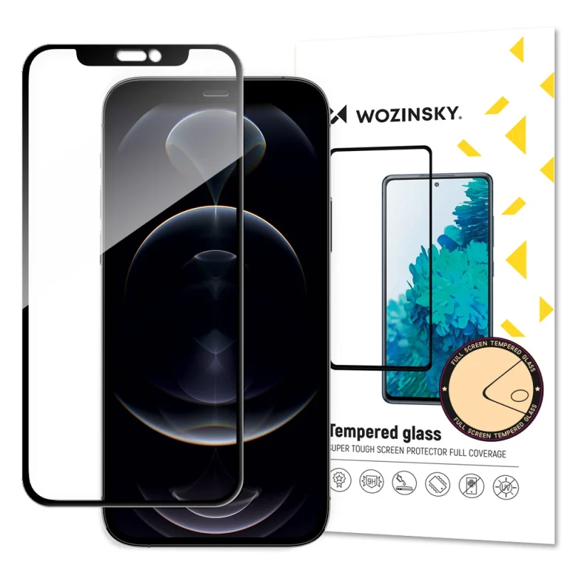 Wozinsky super wytrzymałe szkło hartowane Full Glue na cały ekran z ramką Case Friendly iPhone 14 Plus / 13 Pro Max czarny