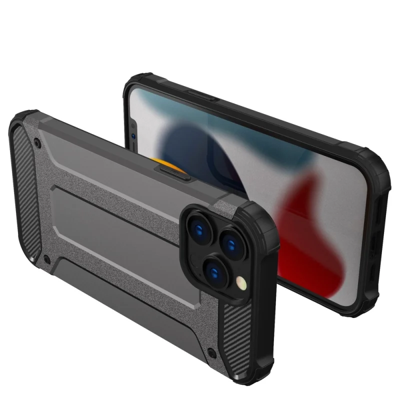 Hybrid Armor pancerne hybrydowe etui pokrowiec iPhone 13 Pro Max złoty - obrazek 2