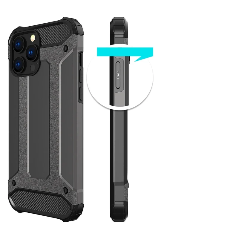 Hybrid Armor pancerne hybrydowe etui pokrowiec iPhone 13 Pro Max złoty - obrazek 4