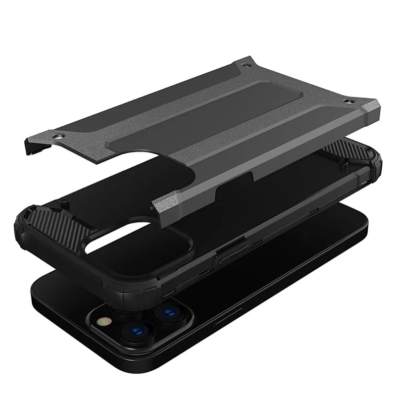 Hybrid Armor pancerne hybrydowe etui pokrowiec iPhone 13 Pro Max złoty - obrazek 6