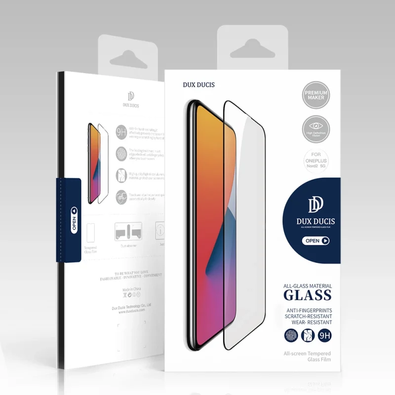 Dux Ducis 9D Tempered Glass wytrzymałe szkło hartowane 9H na cały ekran z ramką OnePlus Nord N200 5G czarny (case friendly) - obrazek 5