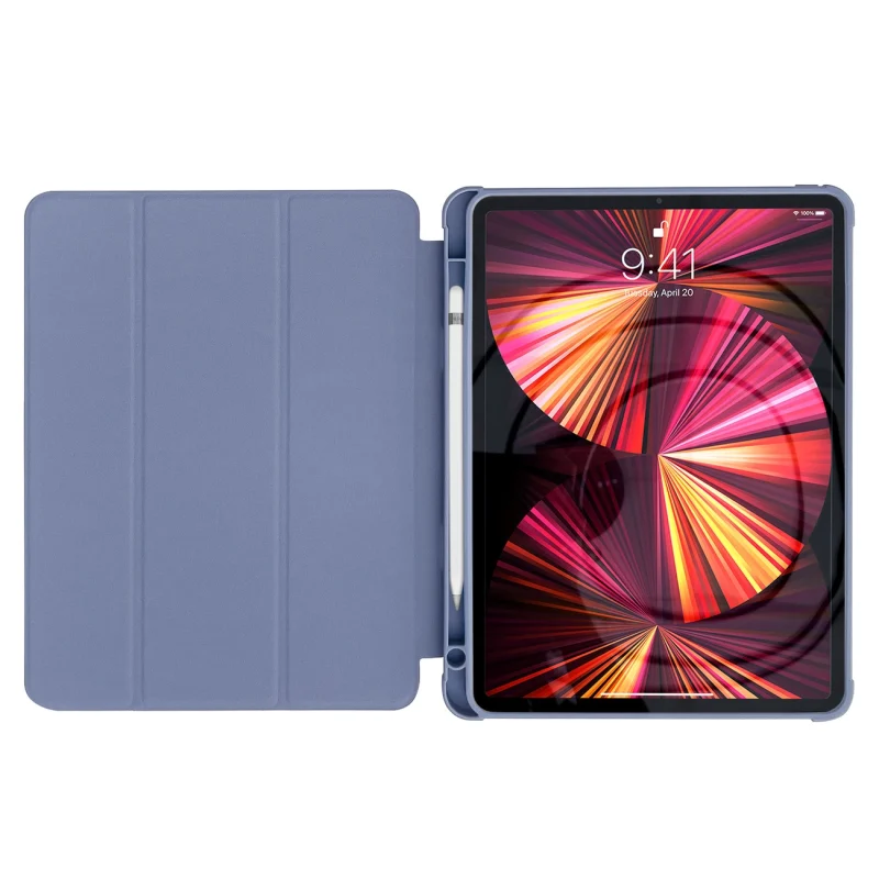 Stand Tablet Case etui Smart Cover pokrowiec na iPad Pro 11'' 2021 z funkcją podstawki granatowy - obrazek 3