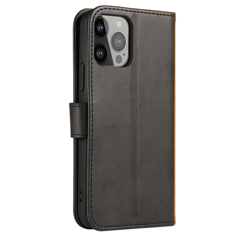 Magnet Case elegancki futerał etui pokrowiec z klapką i funkcją podstawki iPhone 13 Pro Max czarny - obrazek 2