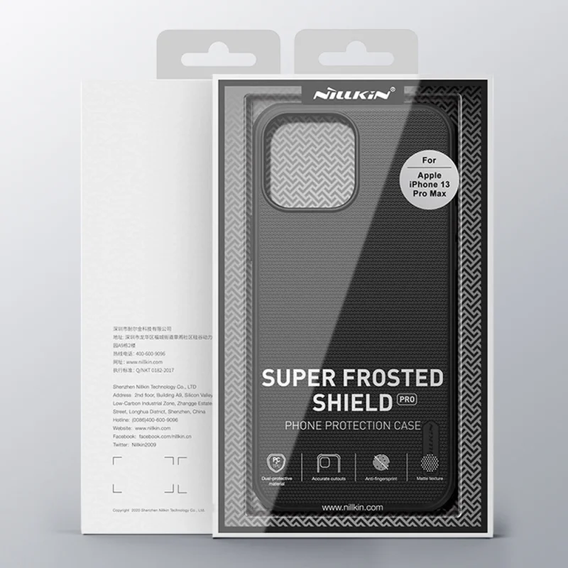 Nillkin Super Frosted Shield Pro wytrzymałe etui pokrowiec iPhone 13 Pro Max czarny - obrazek 5