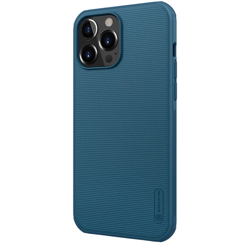 Nillkin Super Frosted Shield Pro wytrzymałe etui pokrowiec iPhone 13 Pro Max niebieski - obrazek 3