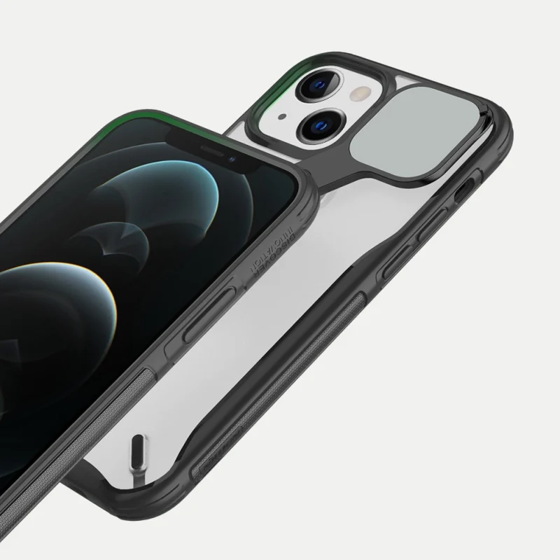 Nillkin Cyclops Case wytrzymałe etui z osłoną na aparat i składaną podstawką iPhone 13 czarny - obrazek 11