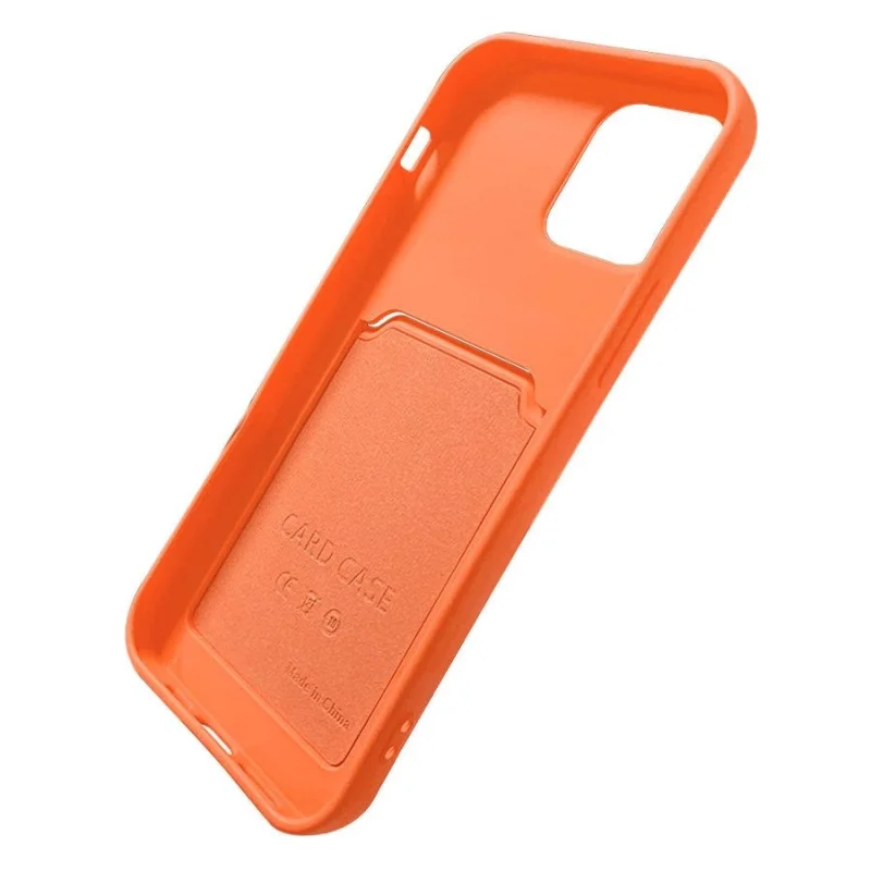 Card Case silikonowe etui portfel z kieszonką na kartę dokumenty do iPhone XS Max czerwony - obrazek 7