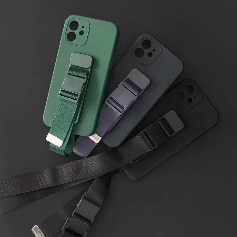 Rope case żelowe etui ze smyczą łańcuszkiem torebka smycz iPhone 8 Plus / iPhone 7 Plus różowy - obrazek 13