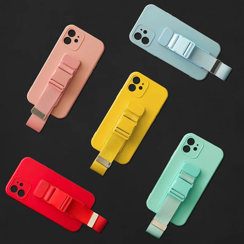 Rope case żelowe etui ze smyczą łańcuszkiem torebka smycz iPhone XR różowy - obrazek 12