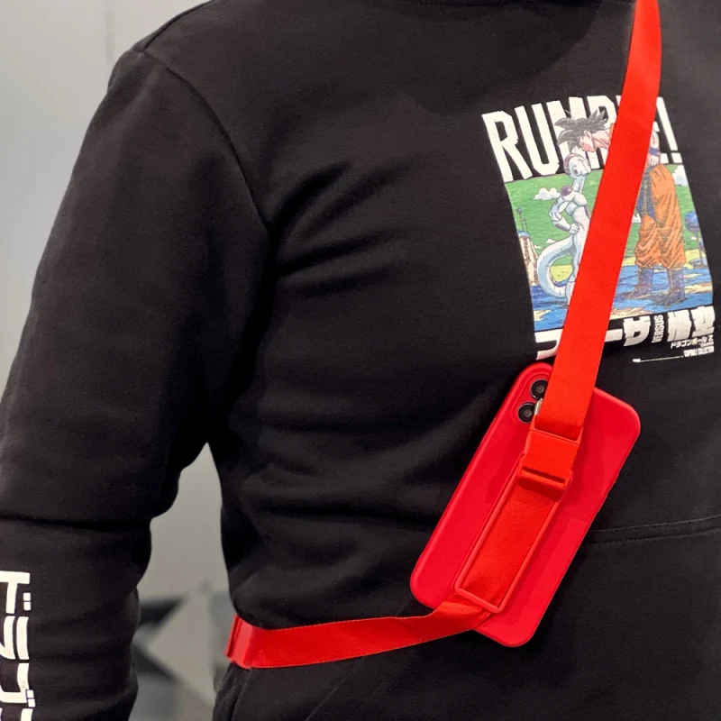 Rope case żelowe etui ze smyczą łańcuszkiem torebka smycz iPhone XR różowy - obrazek 15