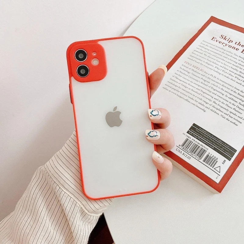 Milky Case silikonowe elastyczne półprzezroczyste etui do Xiaomi Redmi 9 czerwony - obrazek 3