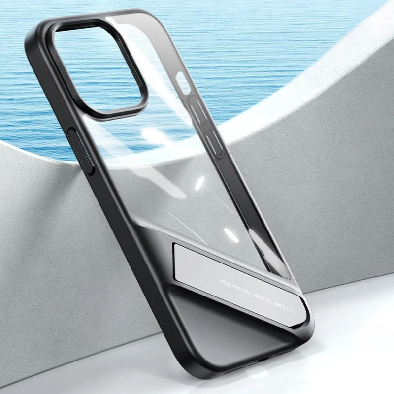 Ugreen Fusion Kickstand Case sztywne etui z żelową ramką i podstawką do iPhone 13 czarny (90152) - obrazek 15