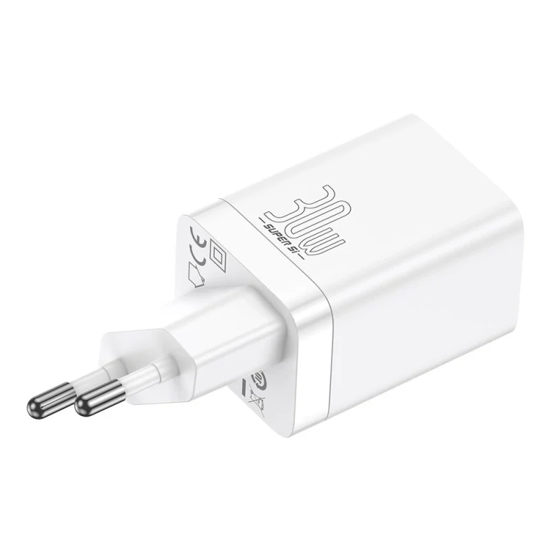 Baseus Super Si Pro szybka ładowarka USB / USB Typ C 30W Power Delivery Quick Charge biały (CCSUPP-E02) - obrazek 7