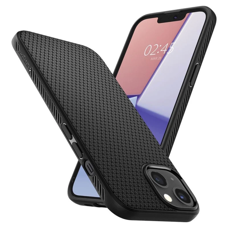 Etui Spigen Liquid Air na iPhone 13 mini - czarny mat - obrazek 2