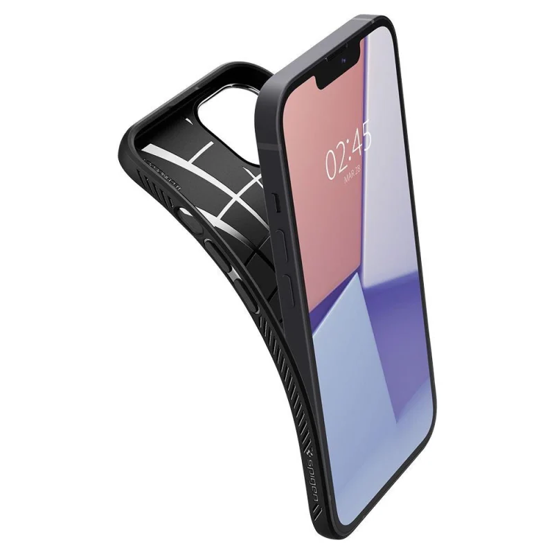 Etui Spigen Liquid Air na iPhone 13 mini - czarny mat - obrazek 8