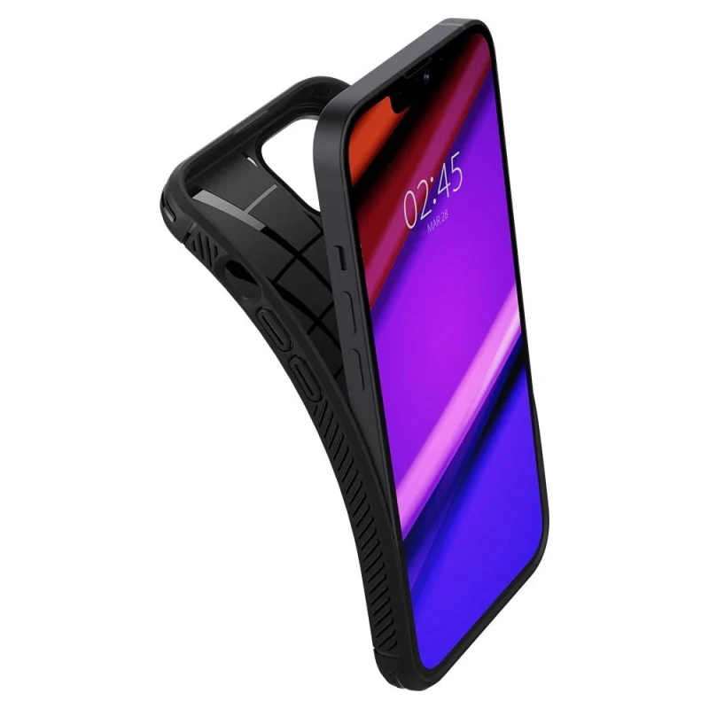 Etui Spigen Rugged Armor na iPhone 13 - czarny mat - obrazek 8