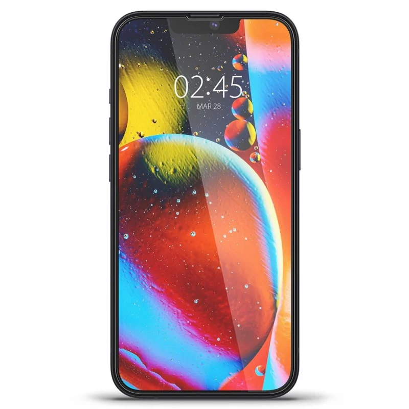 Szkło hartowane Spigen Glass FC na iPhone 13 Pro Max / 14 Plus - czarne - obrazek 2