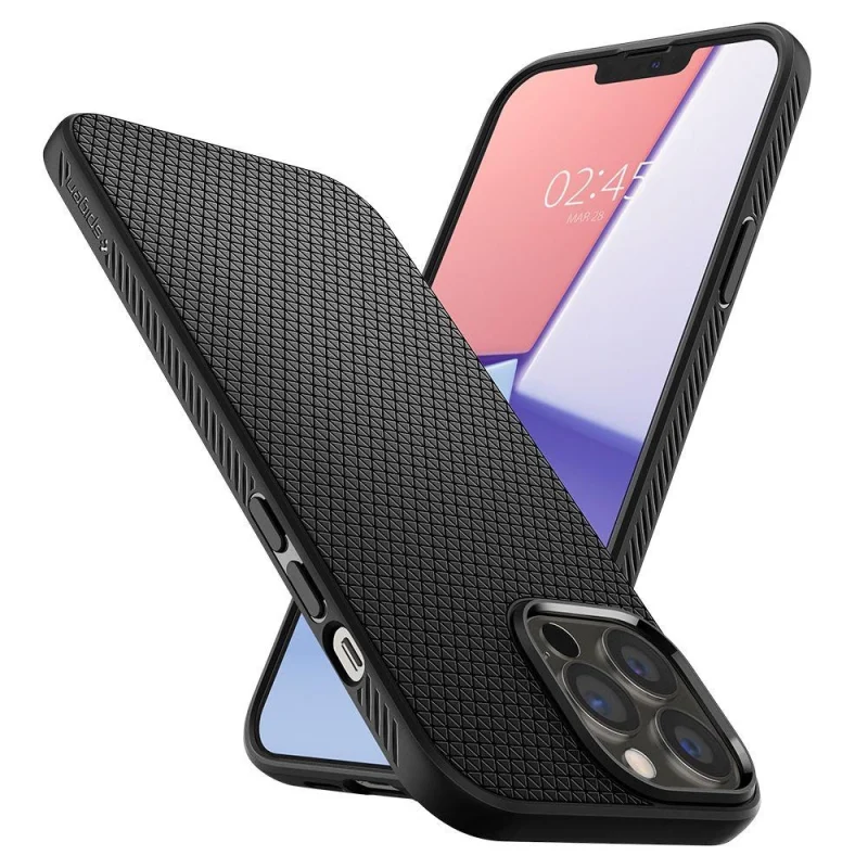 Etui Spigen Liquid Air na iPhone 13 Pro - czarny mat - obrazek 2