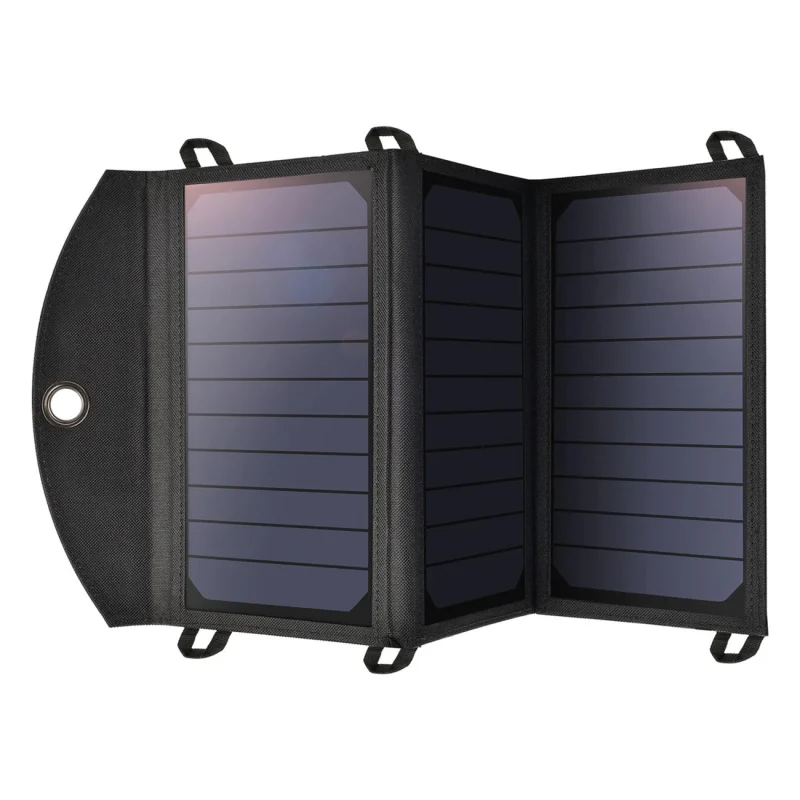 Ładowarka Choetech SC001 solarna składana 19W 2x USB-A - czarna - obrazek 2