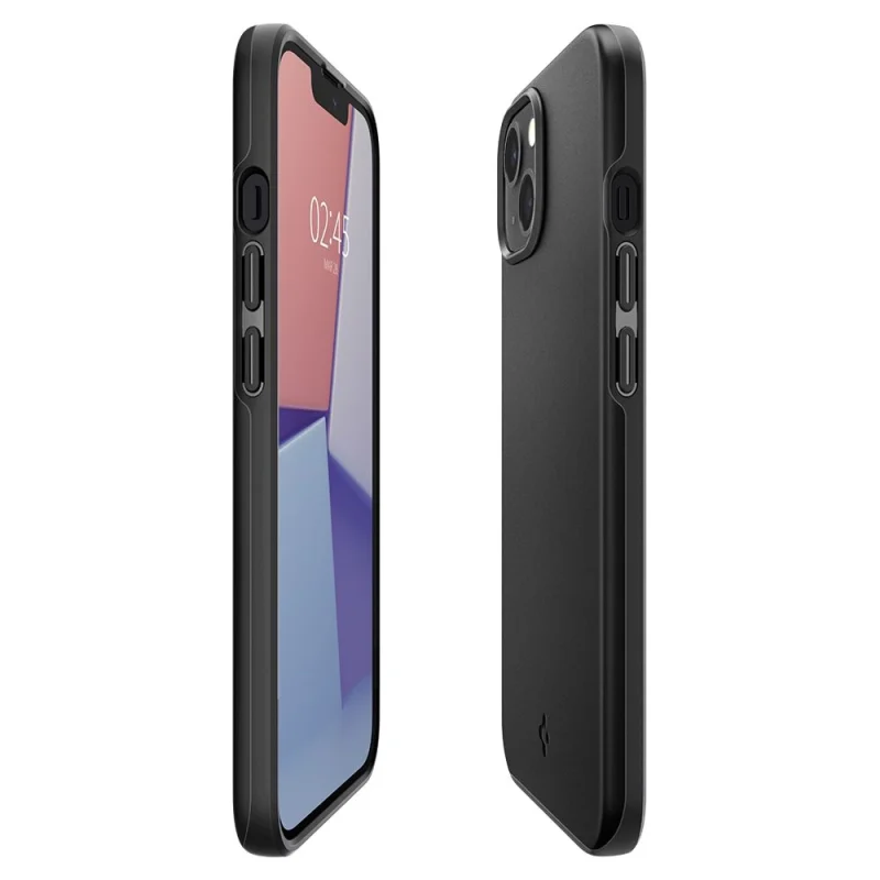 Etui Spigen Thin Fit na iPhone 13 - czarne - obrazek 10