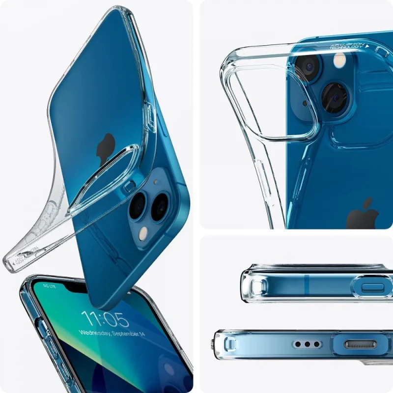 Etui Spigen Liquid Crystal na iPhone 13 - przezroczyste - obrazek 7