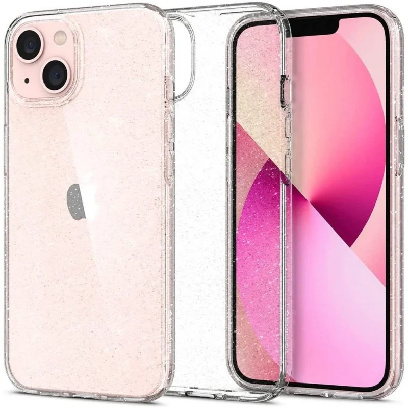 Etui Spigen Liquid Crystal na iPhone 13 - przezroczysto-brokatowe