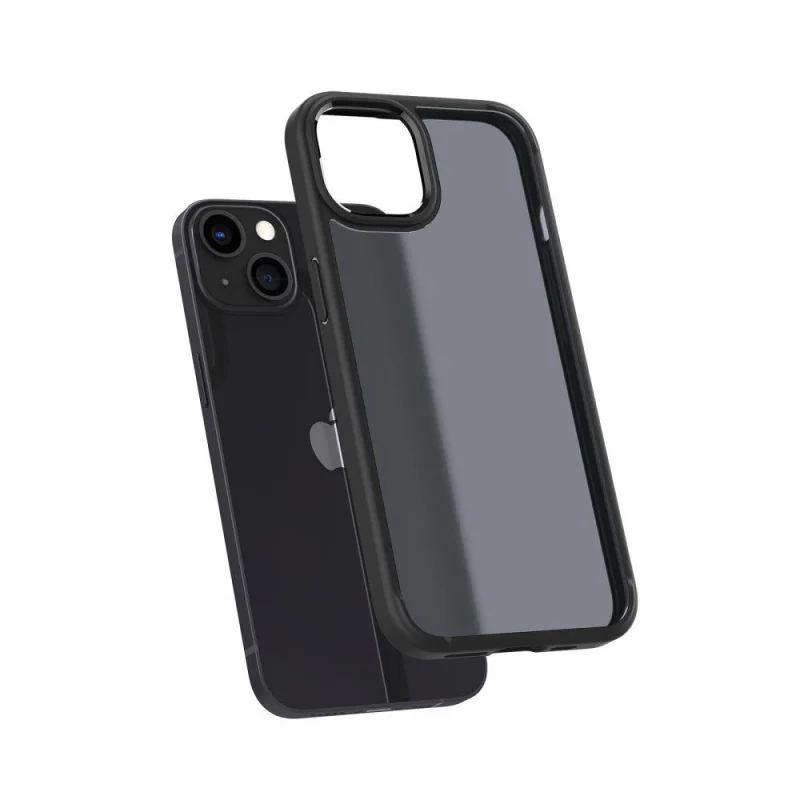 Etui Spigen Ultra Hybrid na iPhone 13 - czarny mat - obrazek 5