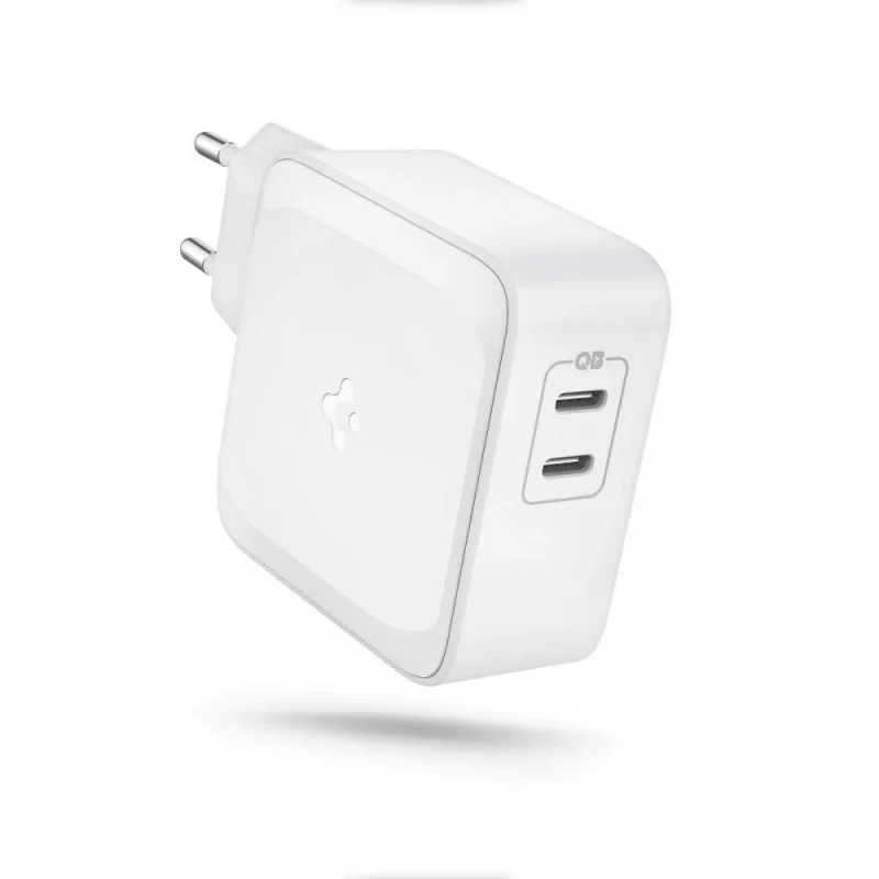 Ładowarka sieciowa Spigen PowerArc PE2007EU z 2x USB-C PD 60W QC3.0 - biała - obrazek 2