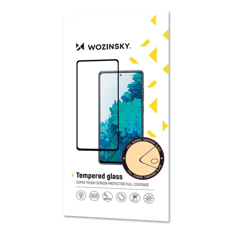 Wozinsky super wytrzymałe szkło hartowane Full Glue na cały ekran z ramką Case Friendly Oppo Reno6 4G czarny - obrazek 3