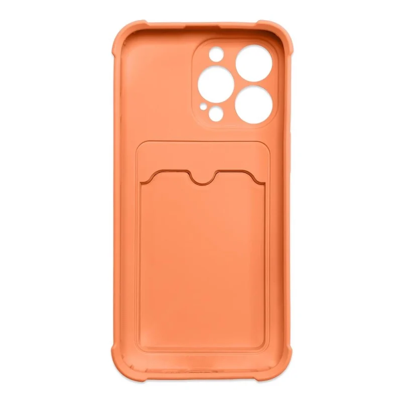 Card Armor Case etui pokrowiec do iPhone 11 Pro portfel na kartę silikonowe pancerne etui Air Bag pomarańczowy - obrazek 2