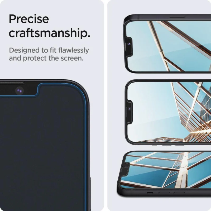 Szkło hartowane Spigen Glas.tR EZ Fit na iPhone 13 / 13 Pro / 14 - 2 szt. - obrazek 10