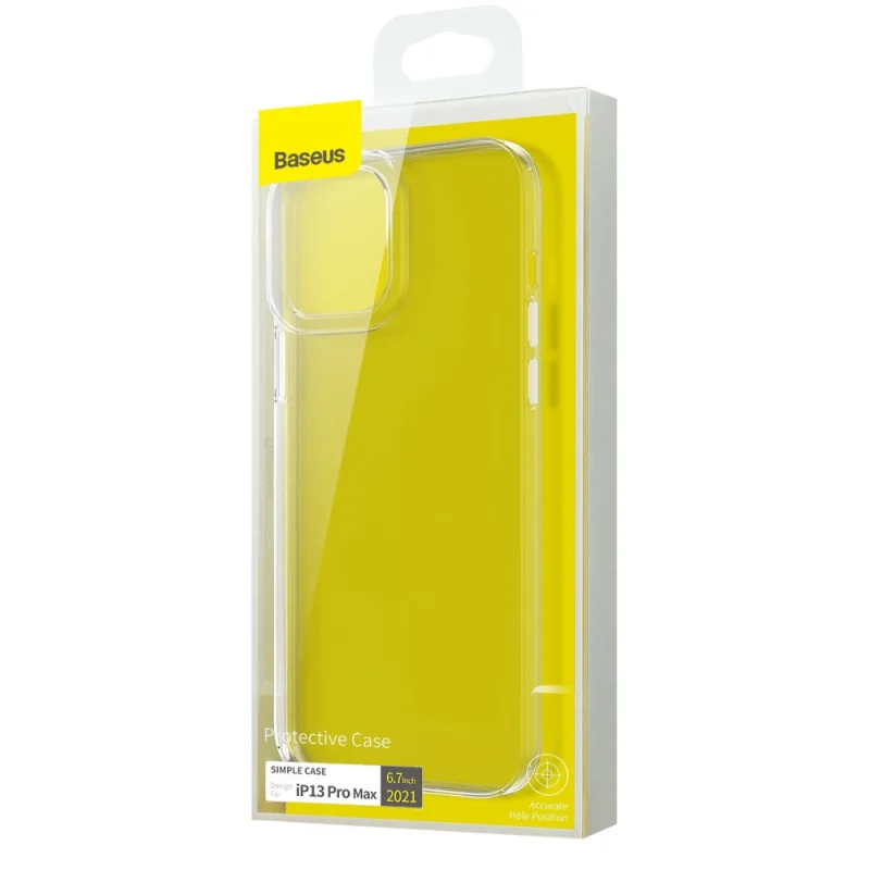 Baseus Simple Series Case przezroczyste żelowe etui iPhone 13 Pro Max przezroczysty (ARAJ000202) - obrazek 5