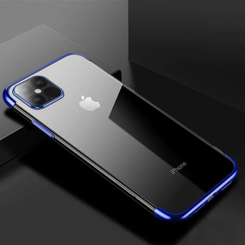 Clear Color case żelowy pokrowiec etui z metaliczną ramką iPhone 13 Pro niebieski - obrazek 9