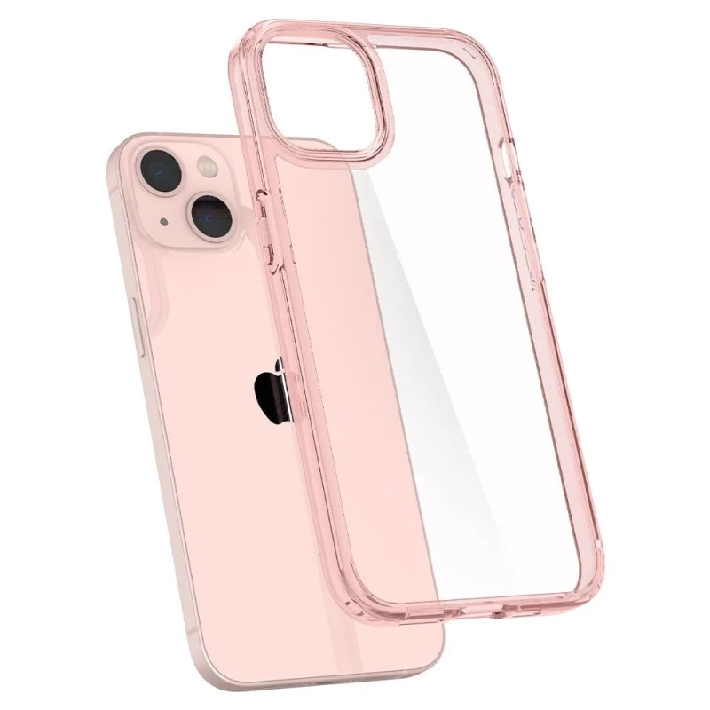 Etui Spigen Ultra Hybrid na iPhone 13 - różowo-przezroczyste - obrazek 15