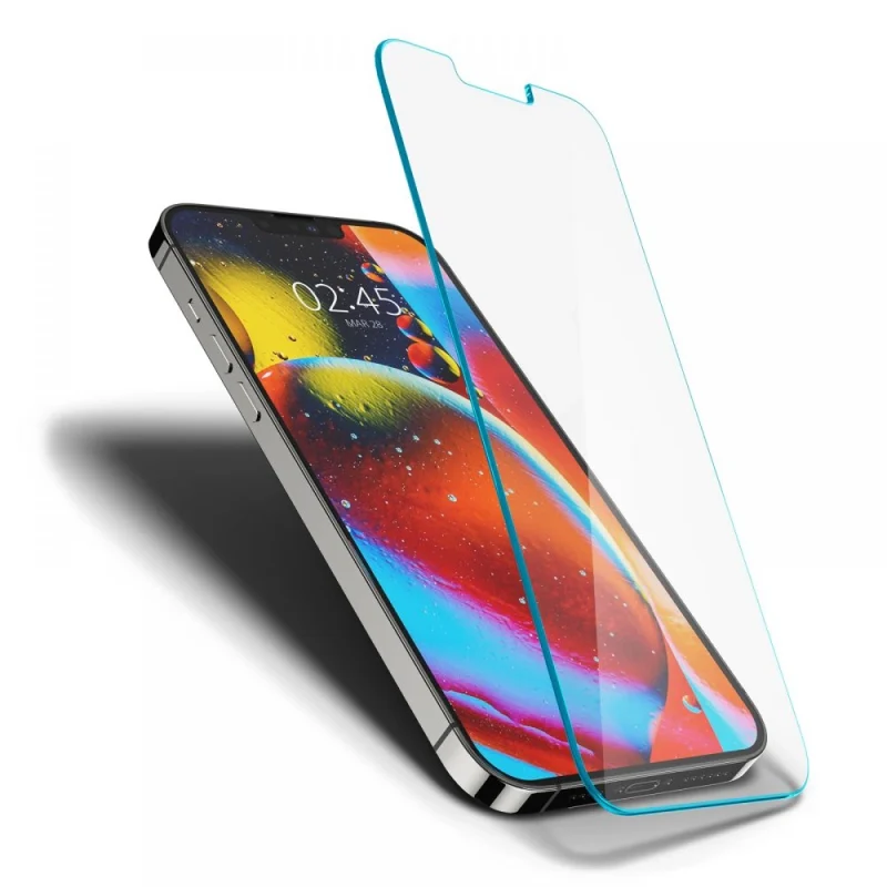 Szkło hartowane Spigen Glas.tR Slim na iPhone 13 / 13 Pro / 14 - obrazek 4