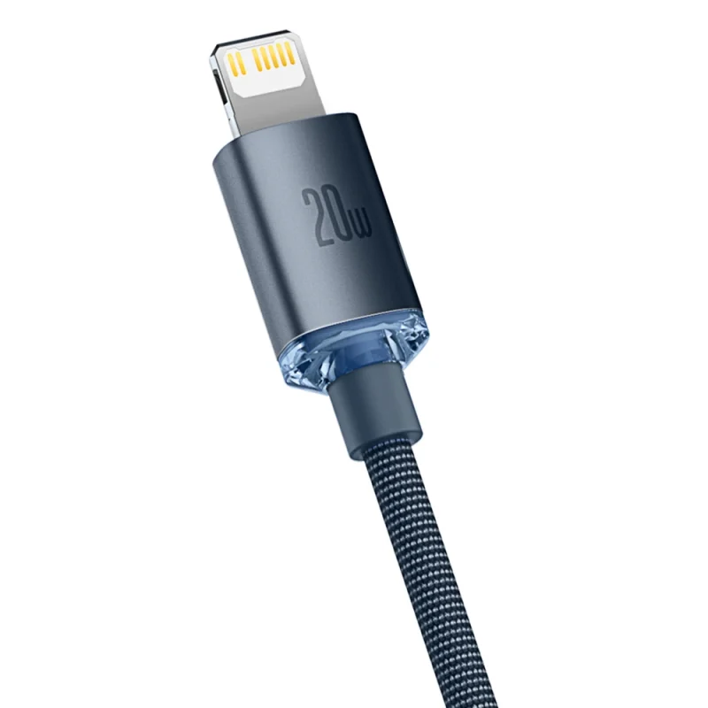 Kabel Baseus CAJY000201 Lightning - USB-C PD QC 20W 480Mb/s 1,2m - czarny - obrazek 3