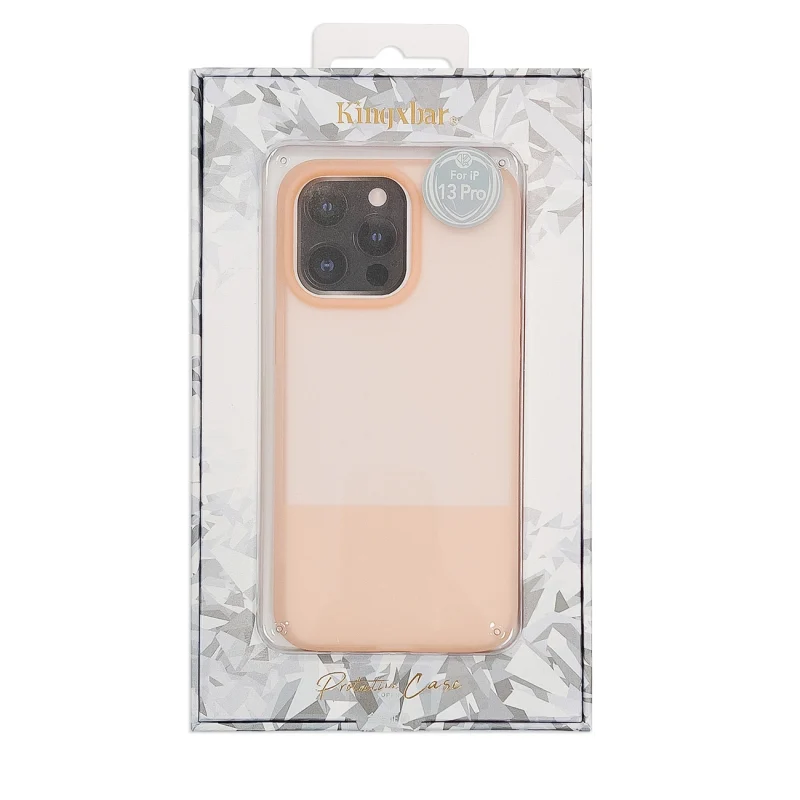 Kingxbar Plain Series etui pokrowiec do iPhone 13 Pro silikonowa obudowa różowy - obrazek 5