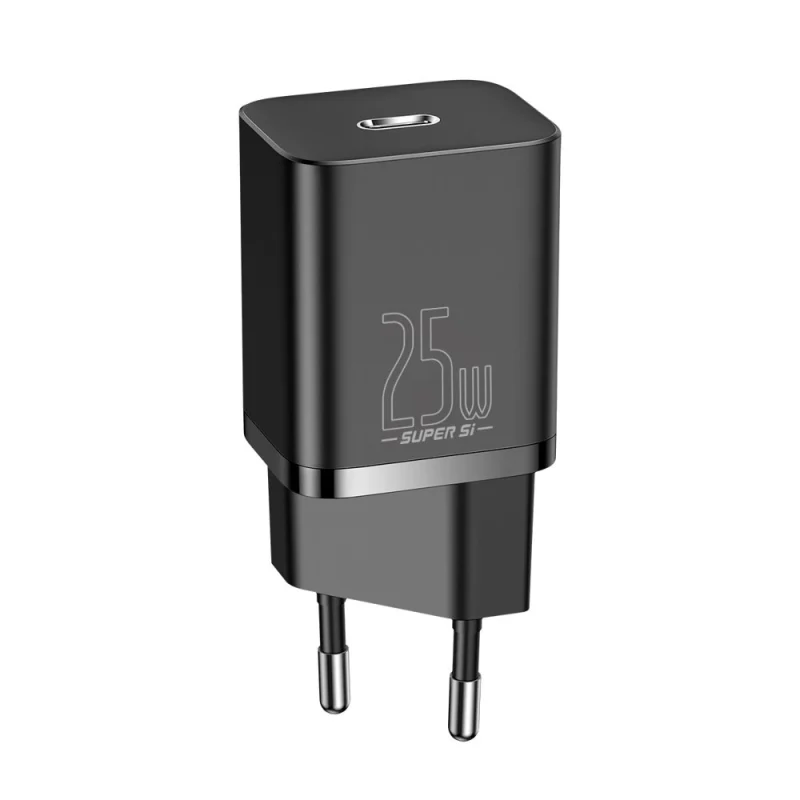 Baseus Super Si 1C szybka ładowarka USB Typ C 25W Power Delivery Quick Charge czarny (CCSP020101)