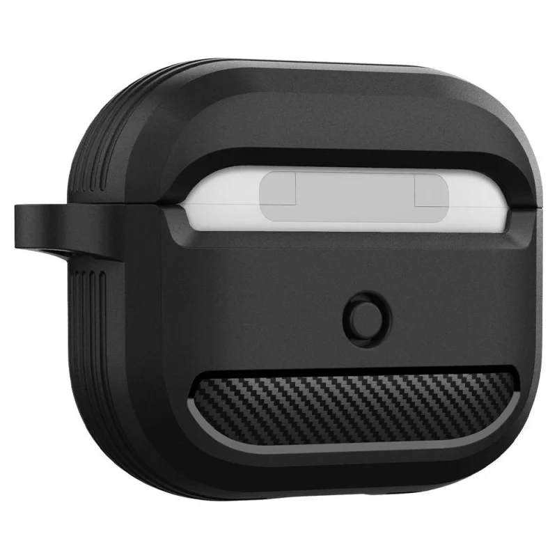 Etui Spigen Rugged Armor na Apple AirPods 3 - czarny mat - obrazek 4