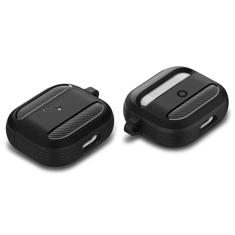 Etui Spigen Rugged Armor na Apple AirPods 3 - czarny mat - obrazek 5