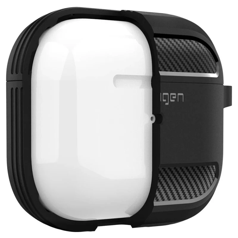 Etui Spigen Rugged Armor na Apple AirPods 3 - czarny mat - obrazek 6