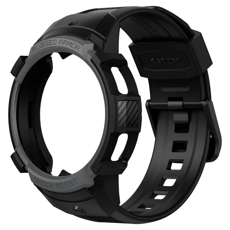 Etui z paskiem Spigen Rugged Armor Pro na Samsung Galaxy Watch 4 Classic 42 mm - szare - obrazek 3