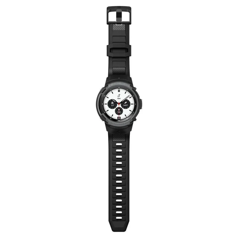 Etui z paskiem Spigen Rugged Armor Pro na Samsung Galaxy Watch 4 Classic 42 mm - szare - obrazek 7