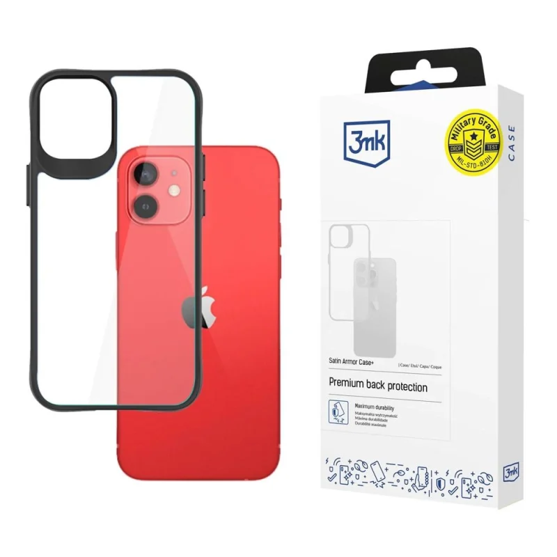 Etui 3mk Satin Armor Case+ na iPhone 12 / 12 Pro - przezroczyste