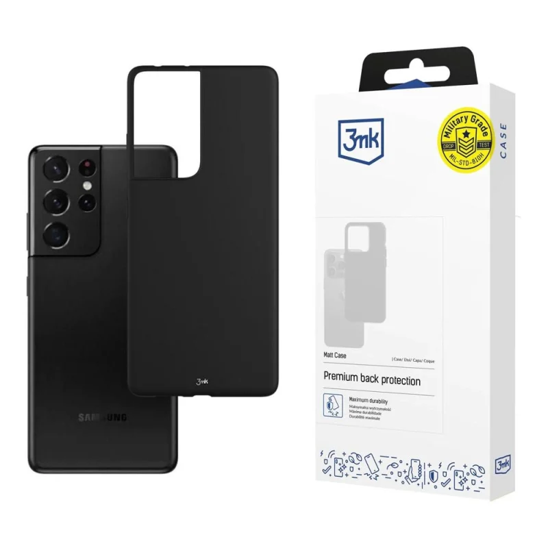 Etui 3mk Matt Case na Samsung Galaxy S21 Ultra 5G - czarne