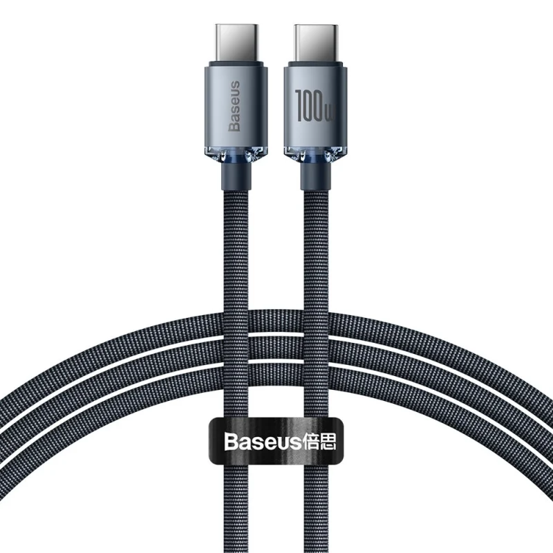 Kabel Baseus CAJY000601 USB-C - USB-C PD 100W 5A 480Mb/s 1,2m - czarny