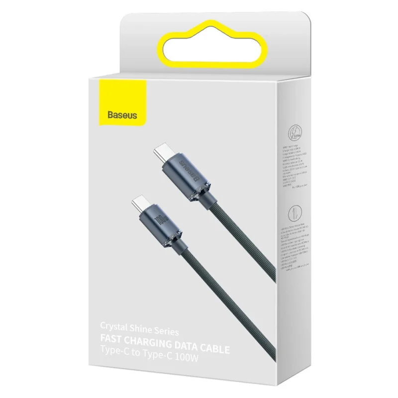 Kabel Baseus CAJY000601 USB-C - USB-C PD 100W 5A 480Mb/s 1,2m - czarny - obrazek 5