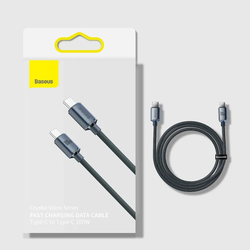 Kabel Baseus CAJY000601 USB-C - USB-C PD 100W 5A 480Mb/s 1,2m - czarny - obrazek 16