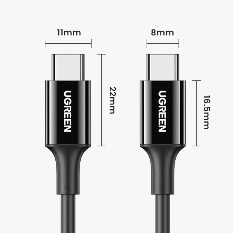 Ugreen kabel przewód USB Typ C (męski) na Typ C (męski) 1 m biały (US300) - obrazek 13